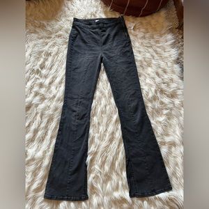 Forever 21 Premium Black Washed Jeans (Flared/Slit Leg)